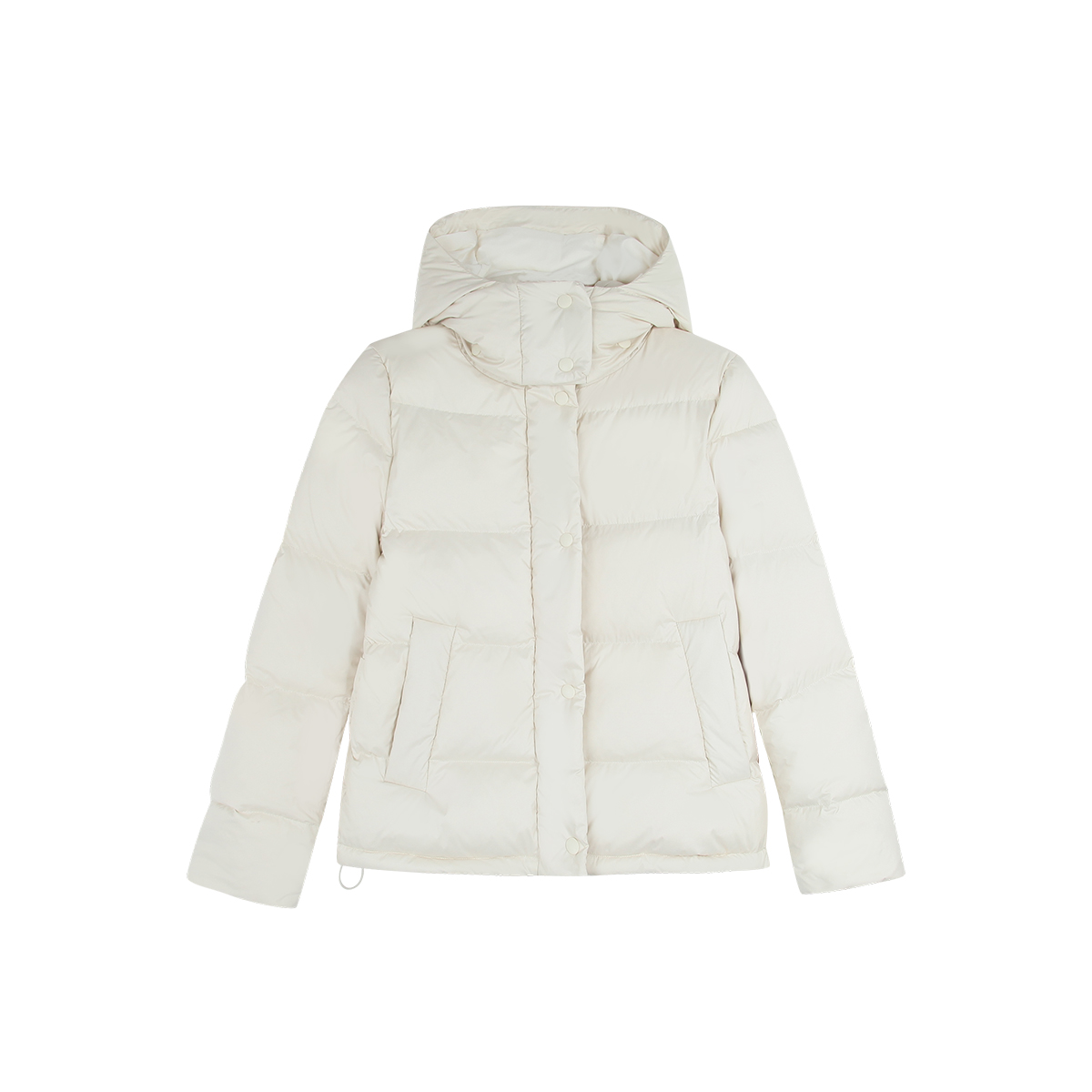 【妙】259068-LU 秋冬新款纯色帽子可拆卸保暖羽绒外套