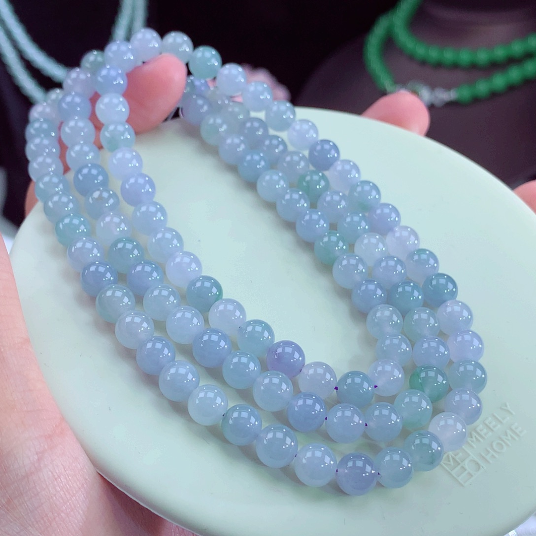 翡翠手链未镶嵌卡6mm