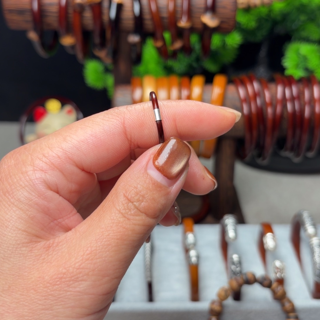 寒***6木质非金属鸡血藤戒指