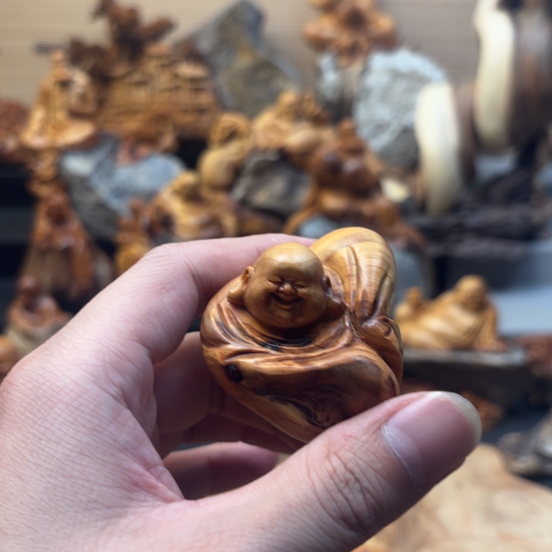 三***麒柏木太行崖柏手工雕刻