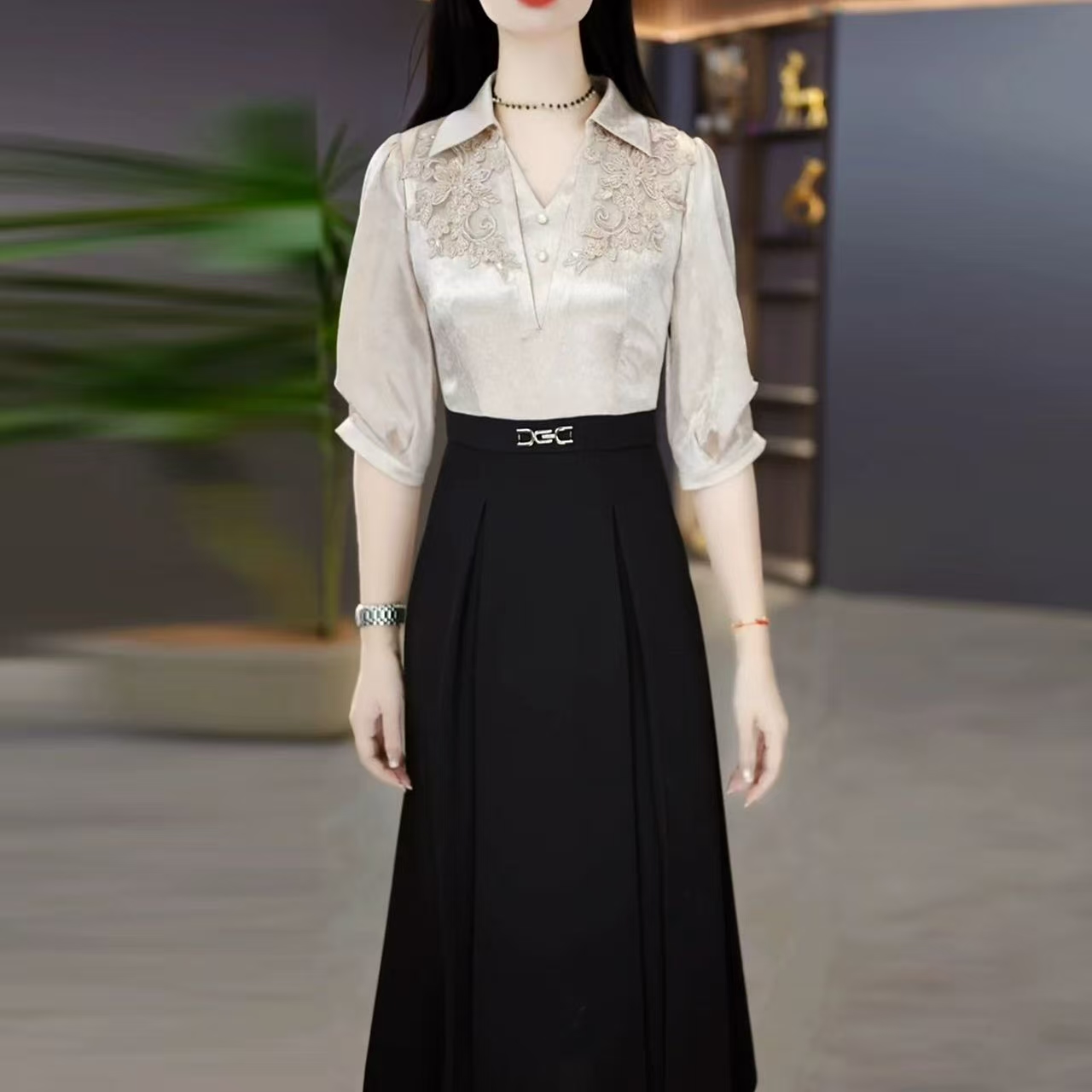 2025新款女夏秋十三行今年流行爆款气质妈妈减龄轻奢高级感3-308