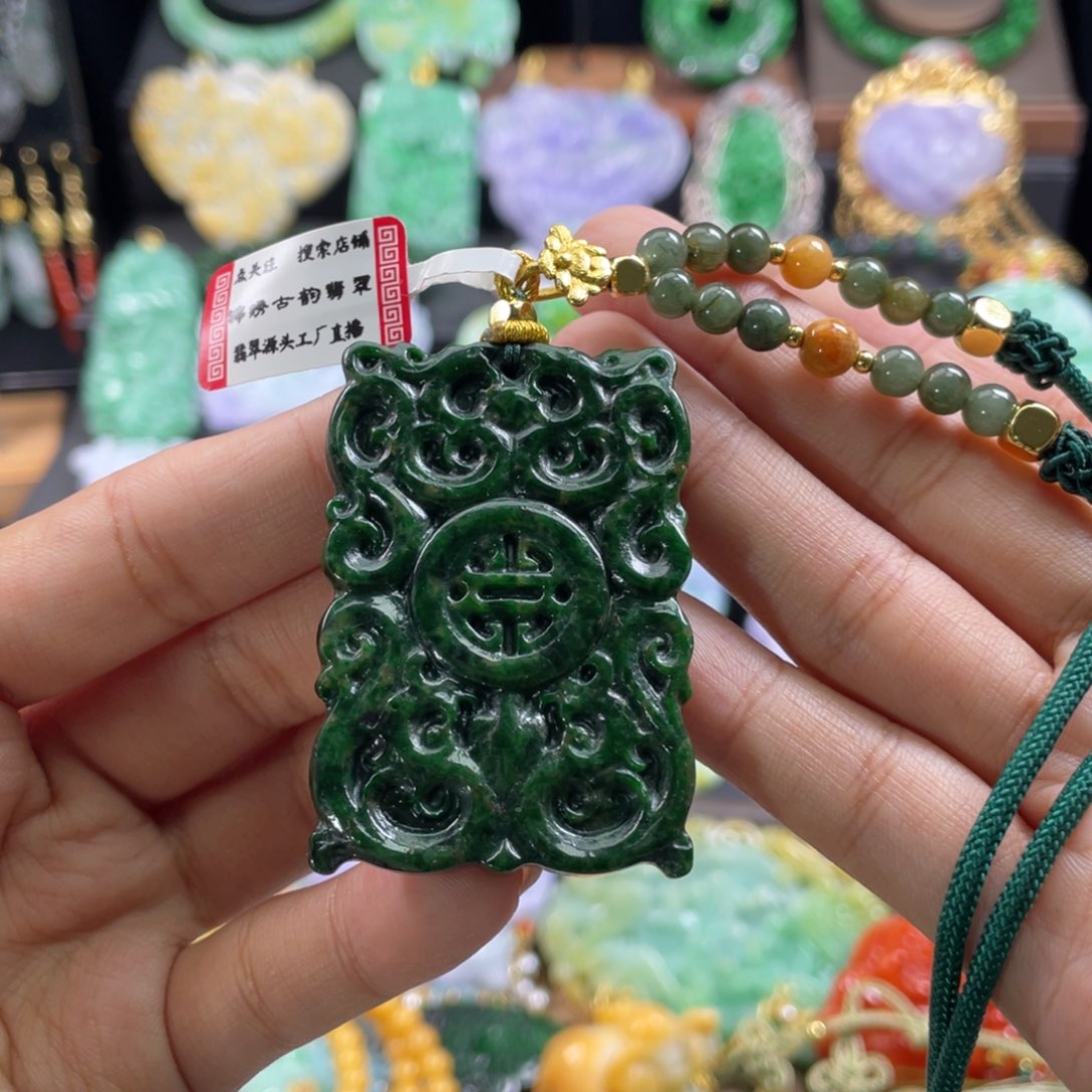 翡翠未镶嵌颈饰代编织