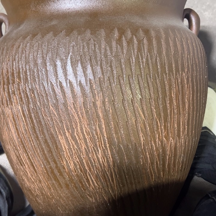 紫砂花盆高约30口约25