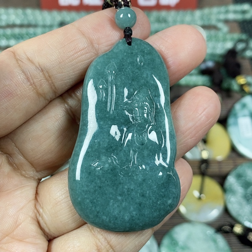 【闪购商品】翡翠颈饰未镶嵌玉吊坠翡翠玉随性自在观音