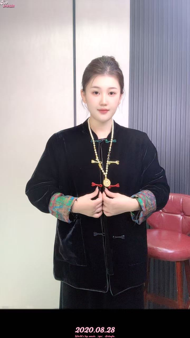【千禧】新中式双面双穿彩色盘扣提花刺绣丝绒高级感气质显瘦外套