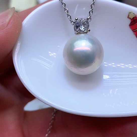 淡水珍珠耳饰银S925镶嵌