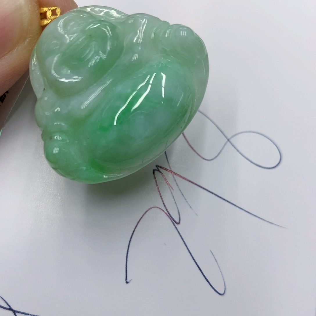 翡翠颈饰18K金镶嵌翡翠