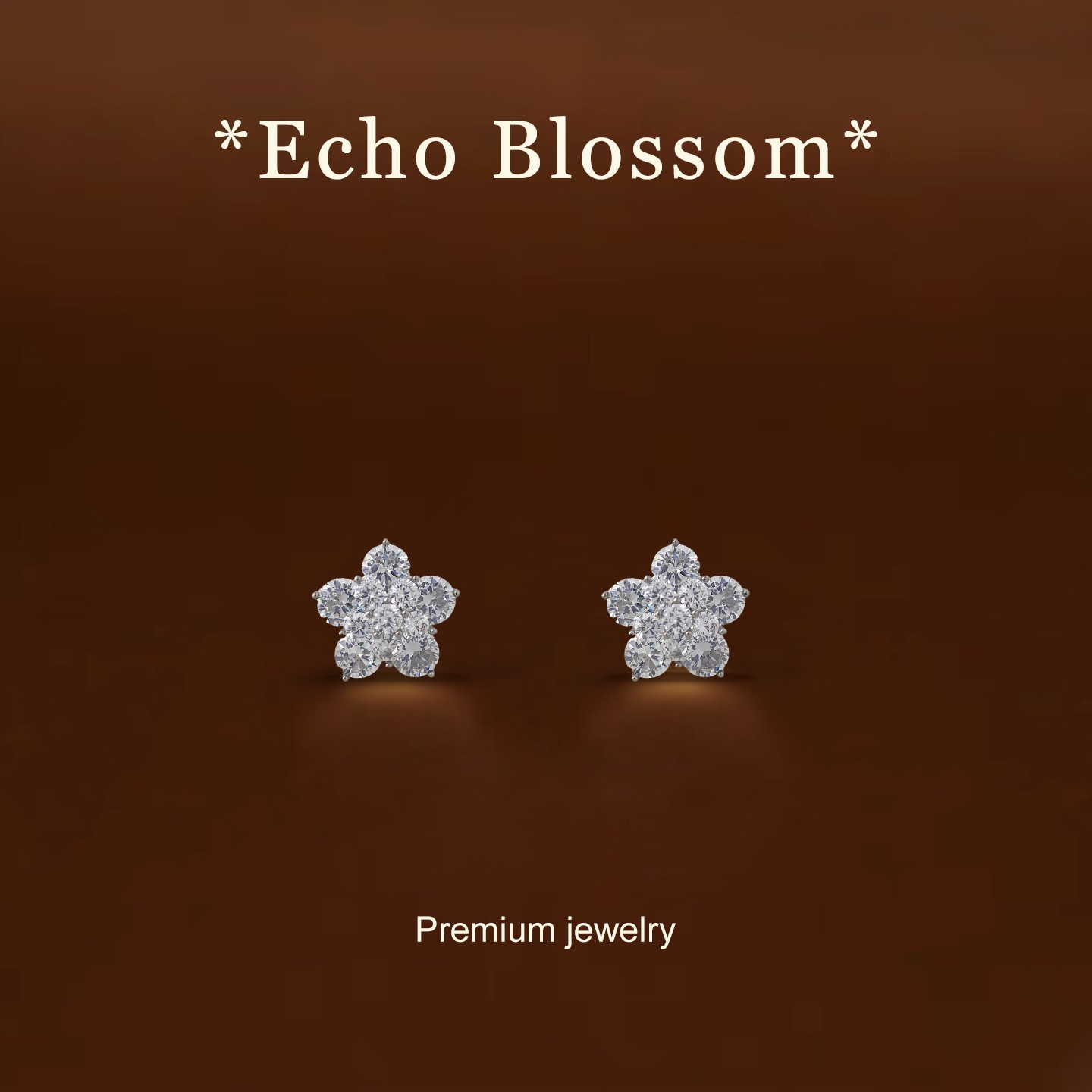 铜合金耳饰 镀K金2025款A110【玫瑰樱花】耳钉