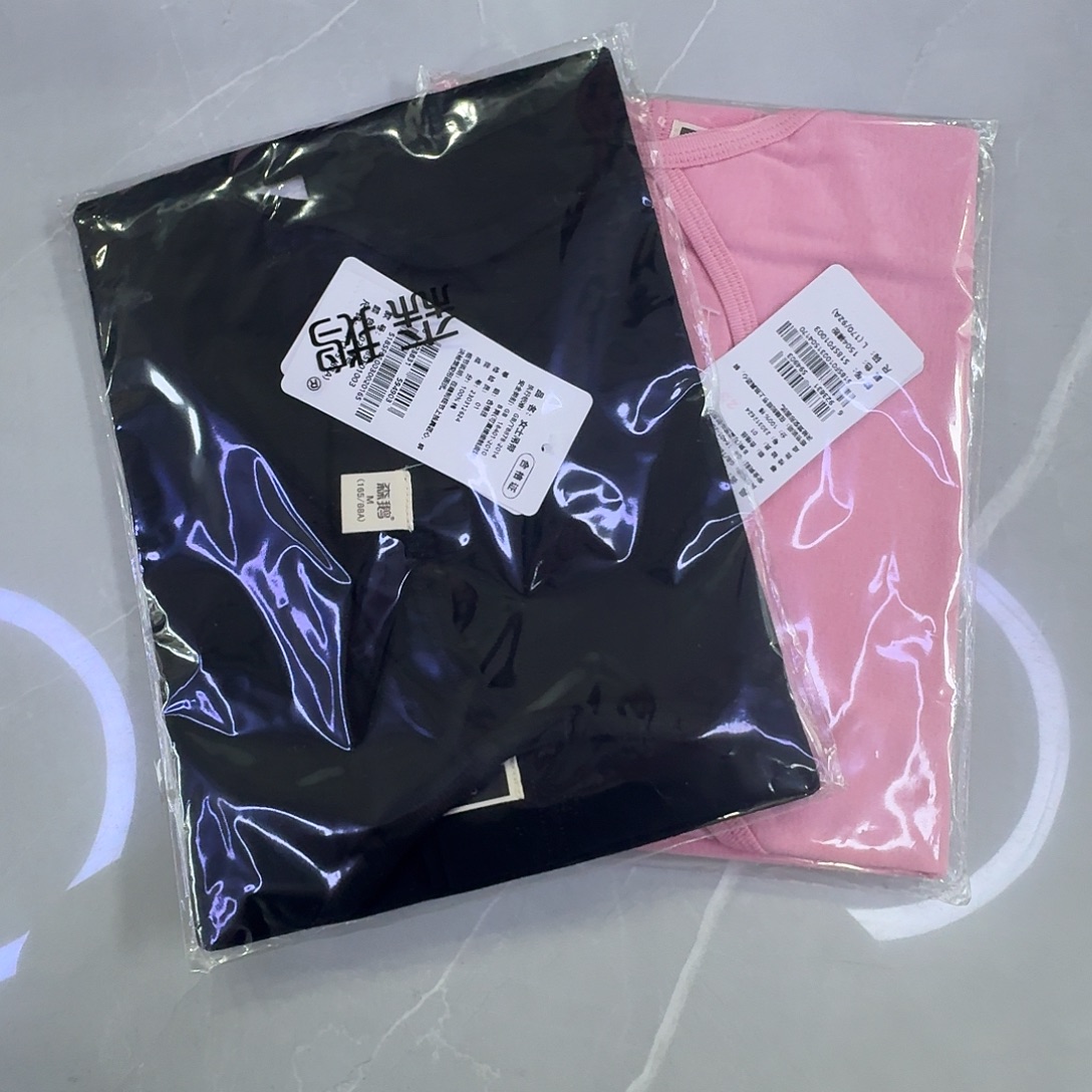 01003黑色粉色165两件背心