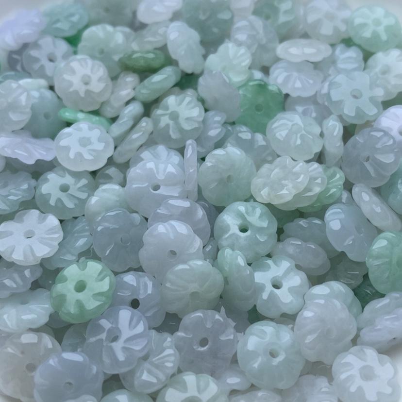 【闪购商品】翡翠手链未镶嵌卡9冰花50颗