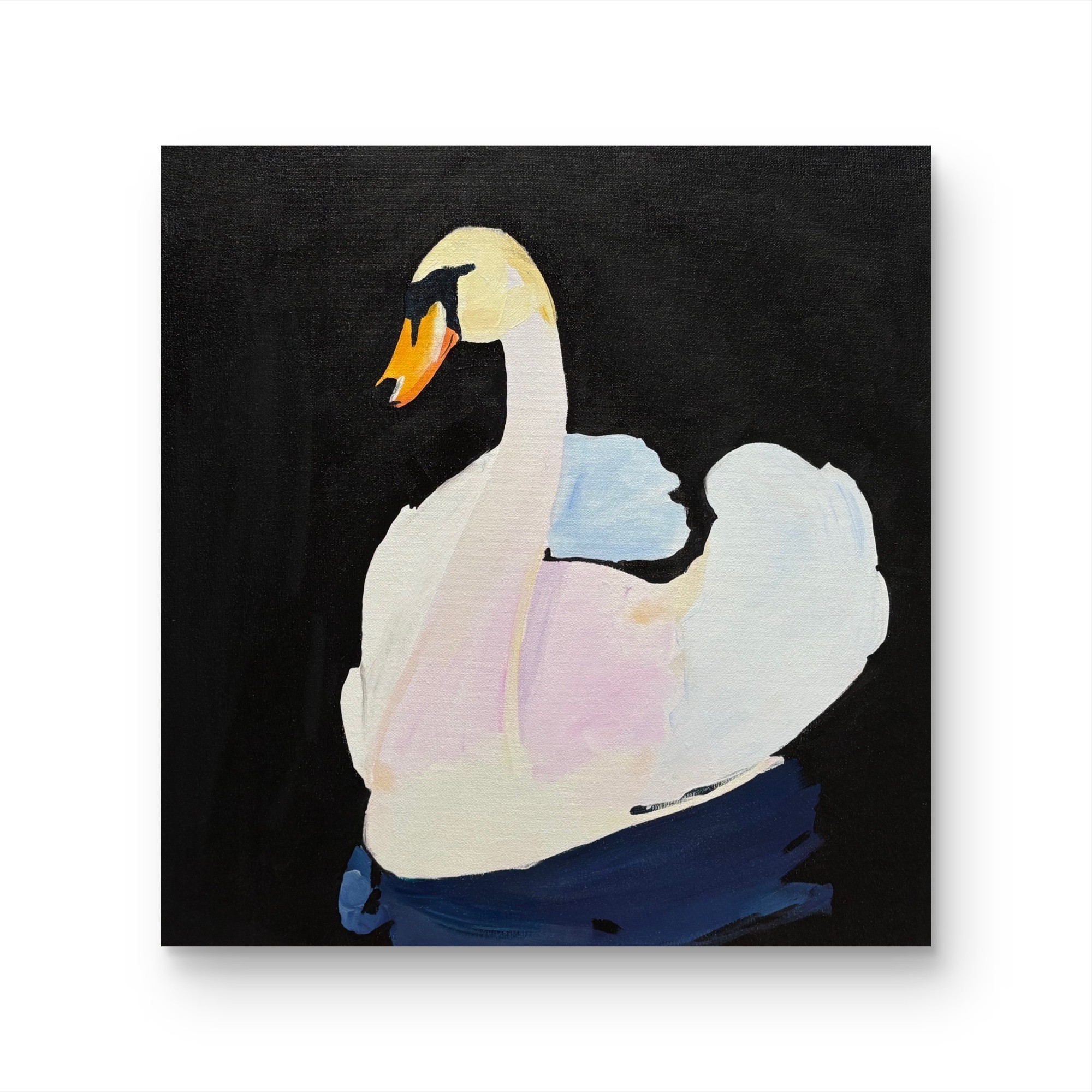 【 天鹅湖 】孤品 “50*50” No.235 纯手绘挂画