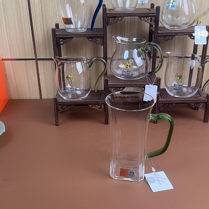 手工艺品琉璃禾器和泰杯湖绿色