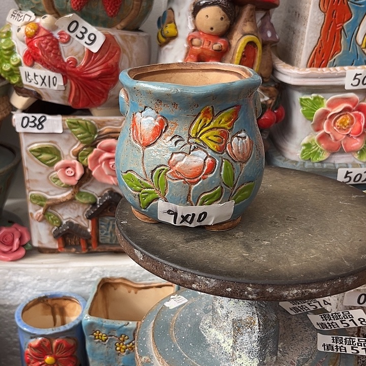 粗陶材质多肉花盆