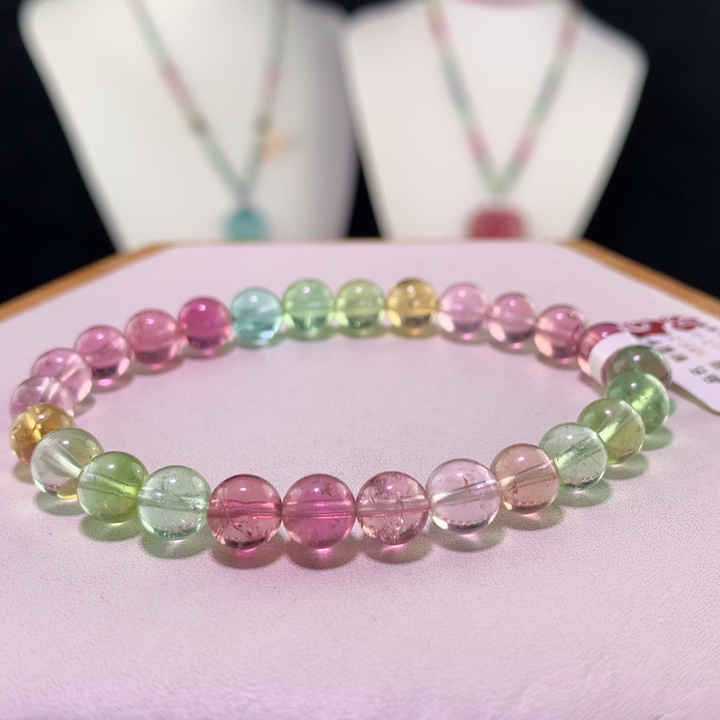 双色碧玺手链未镶嵌