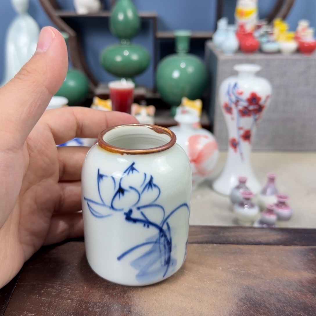 陶瓷手工小花器摆件