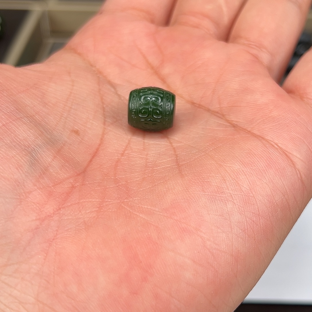 和田玉未镶嵌手链卡11.5mm俄7