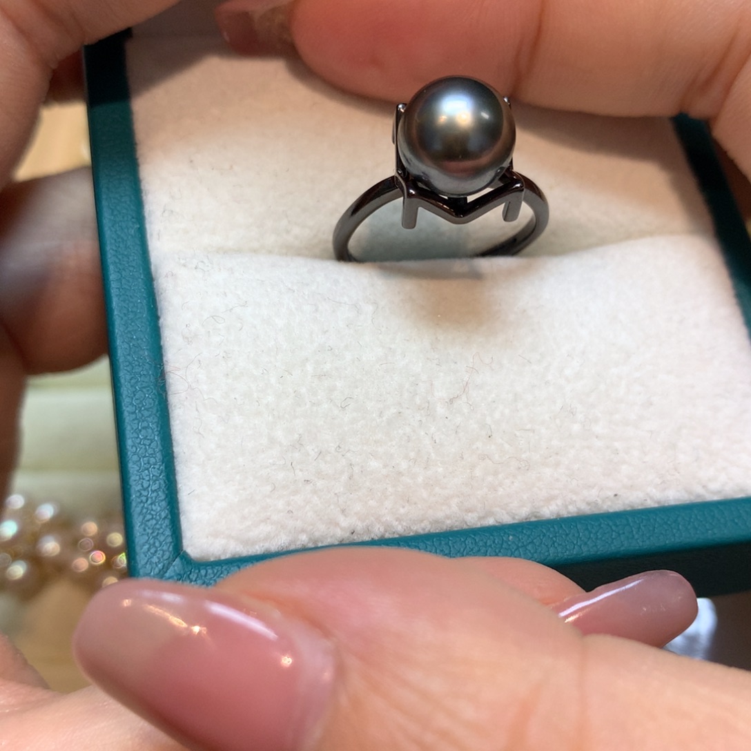 海水珍珠戒指银S925镶嵌