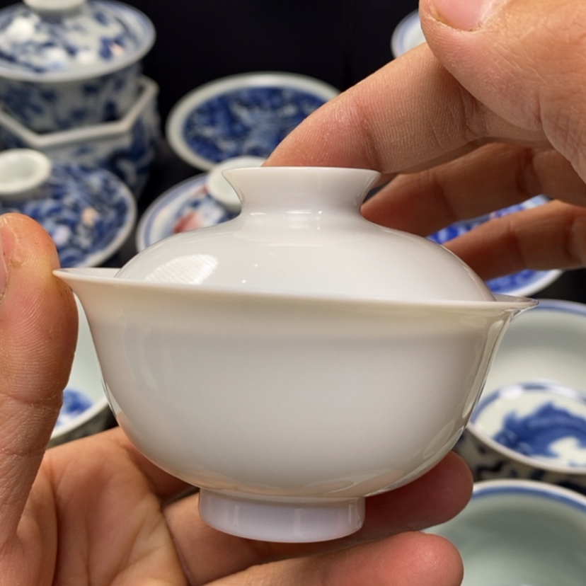 【闪购商品】景德镇超薄胎盖碗