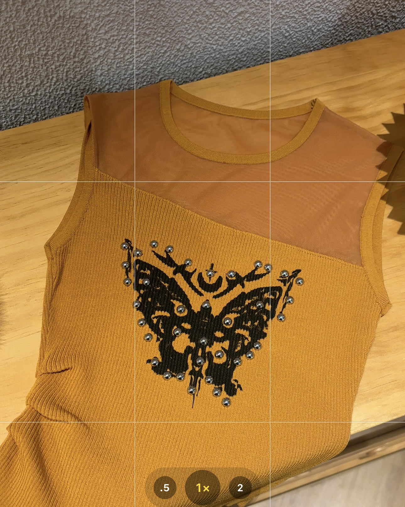 新疆包邮“黑蝴蝶”DD6122#衣长51 顶珠网纱蝴蝶背心