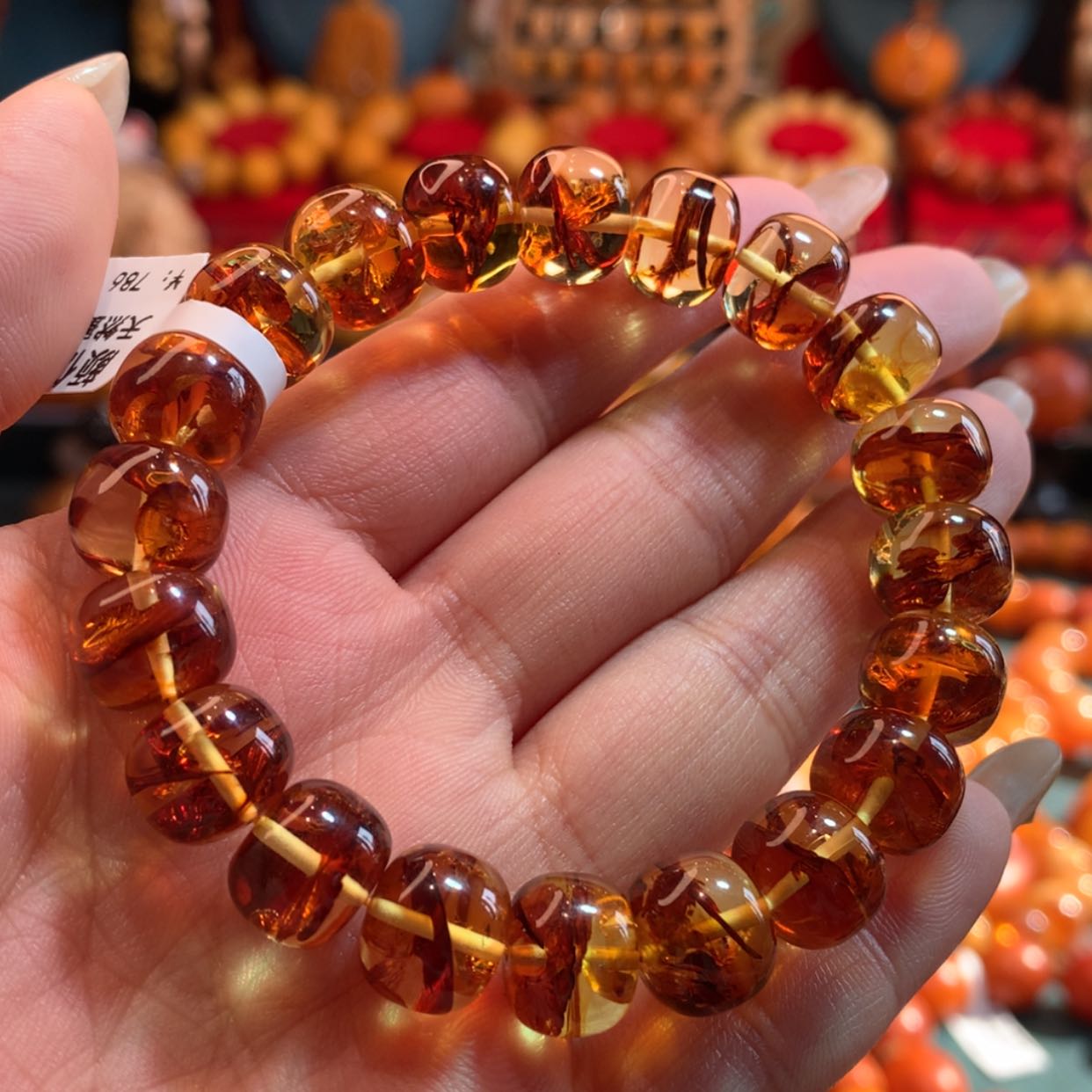 【闪购商品】琥珀（花珀）手串未镶嵌花珀手串