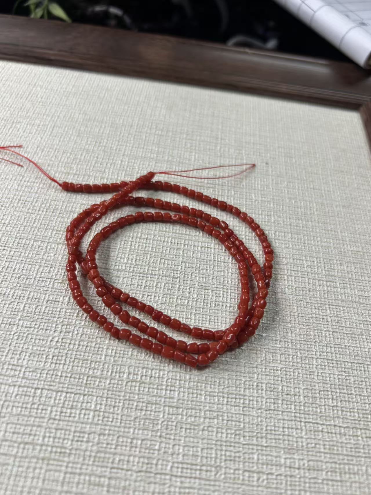 【老四珠宝】天然珊瑚桶珠半成品 多样性发其一