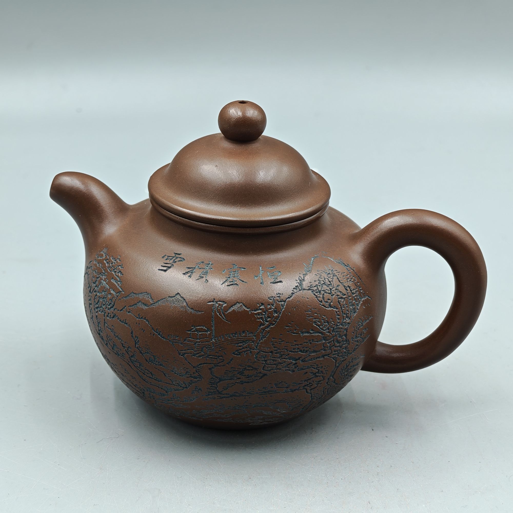 邵忠源-大亨掇球 紫檀紫泥 330 cc 紫砂茶壶