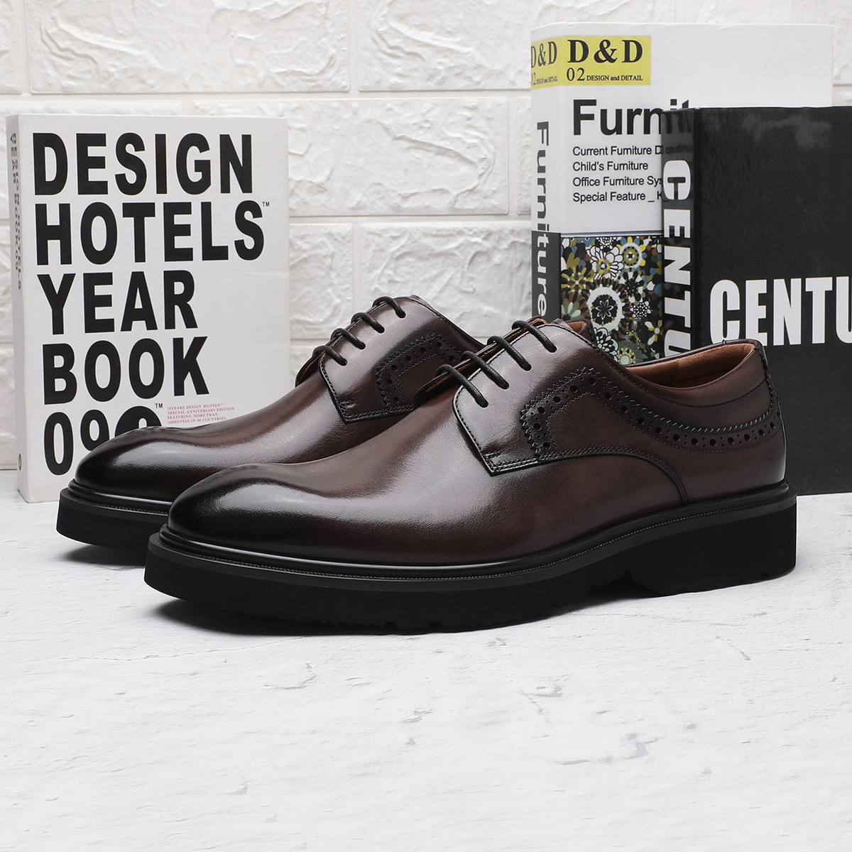 D045-男士透气商务低帮休闲皮鞋轻便休闲鞋021561