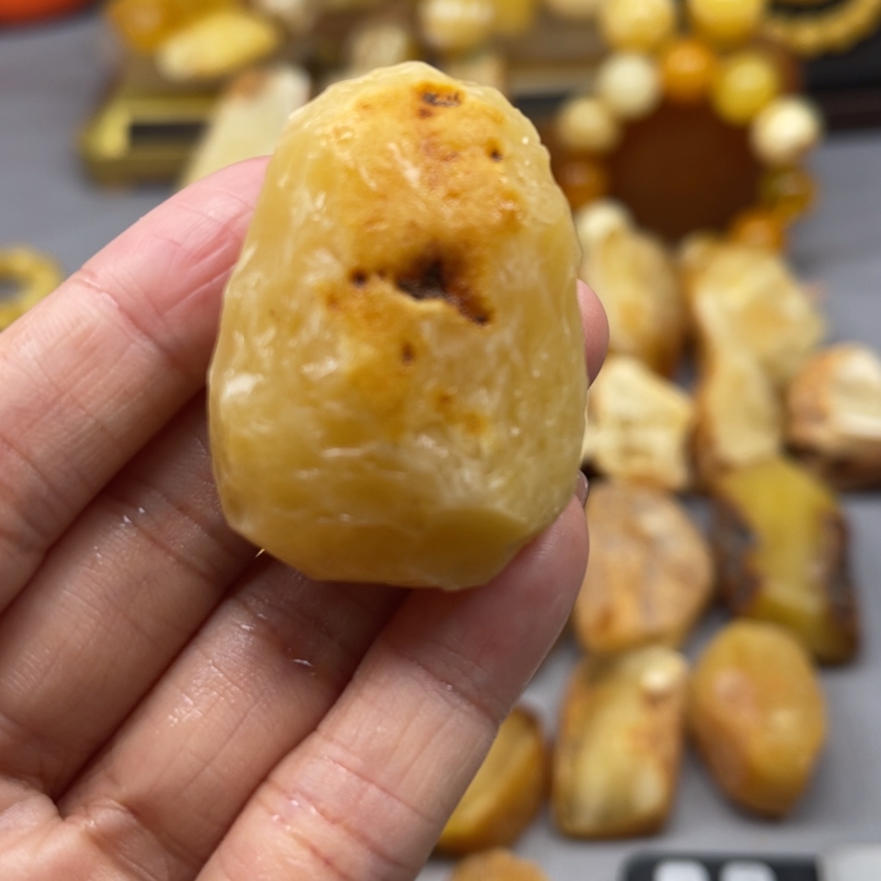 【闪购商品】定制琥珀未镶嵌天然琥珀蜜蜡原石