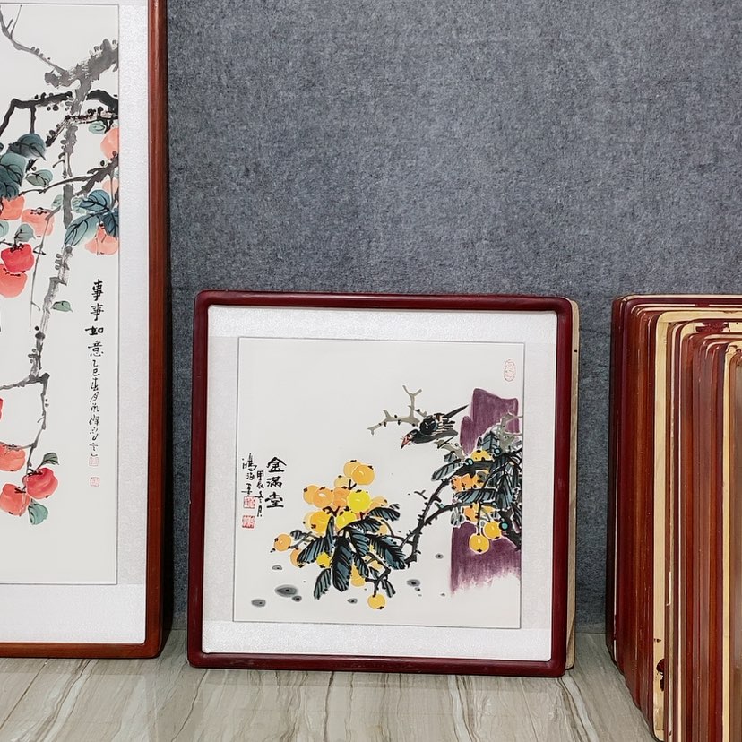 【闪购商品】国画书画作品带框65×65厘米