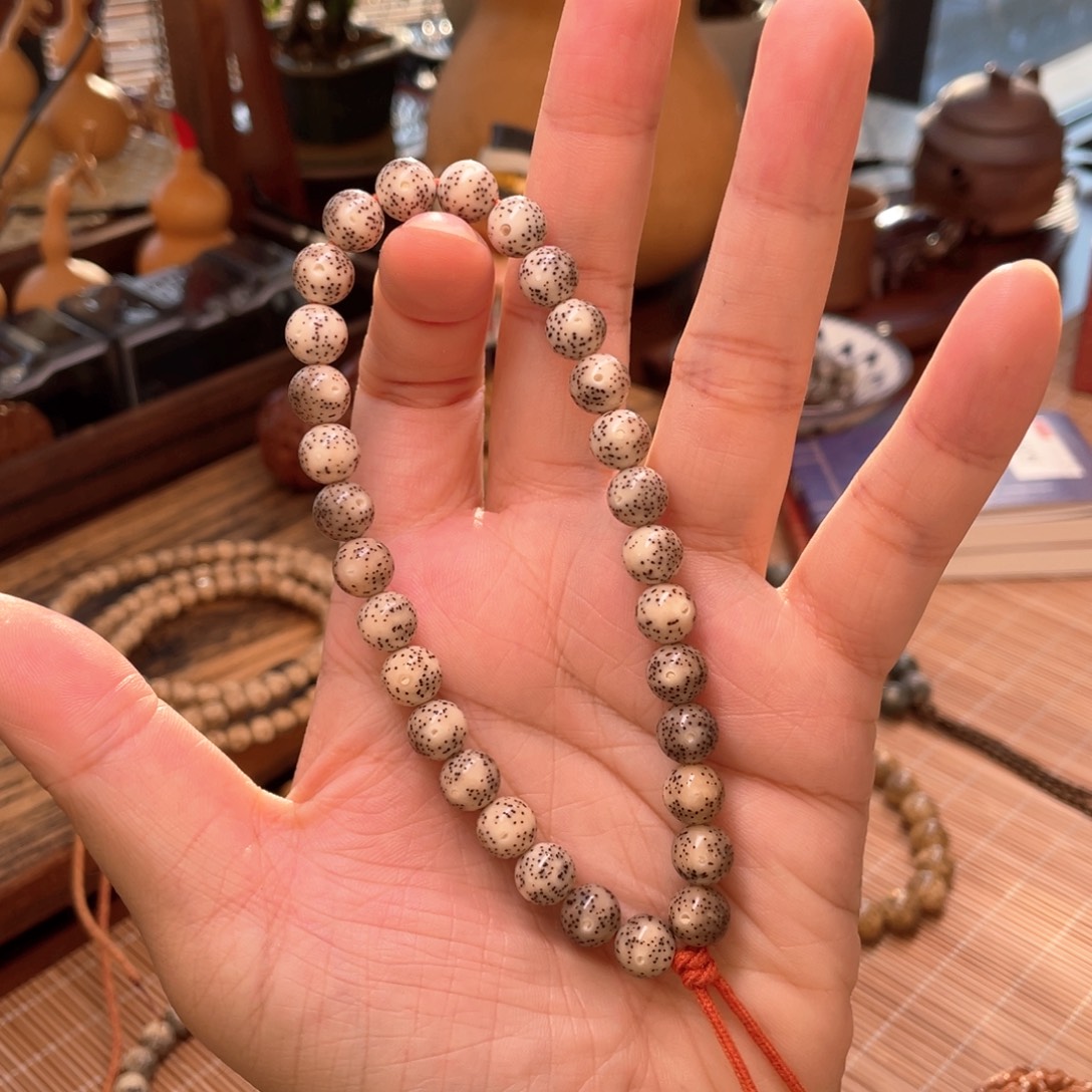 吊坠星月菩提卡8mm同枝果正月小细星圆珠手持