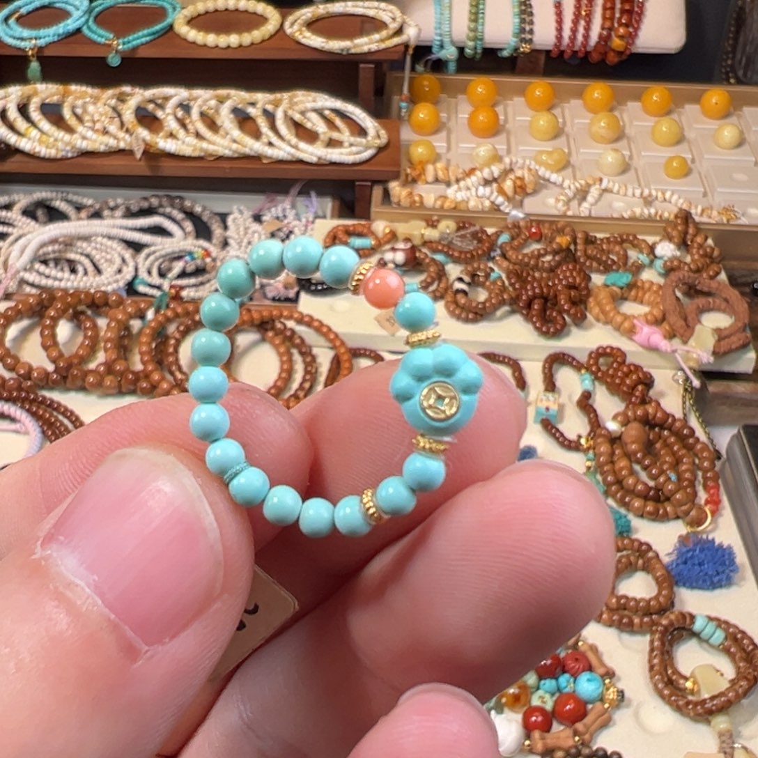 绿松石未镶嵌猫爪戒指