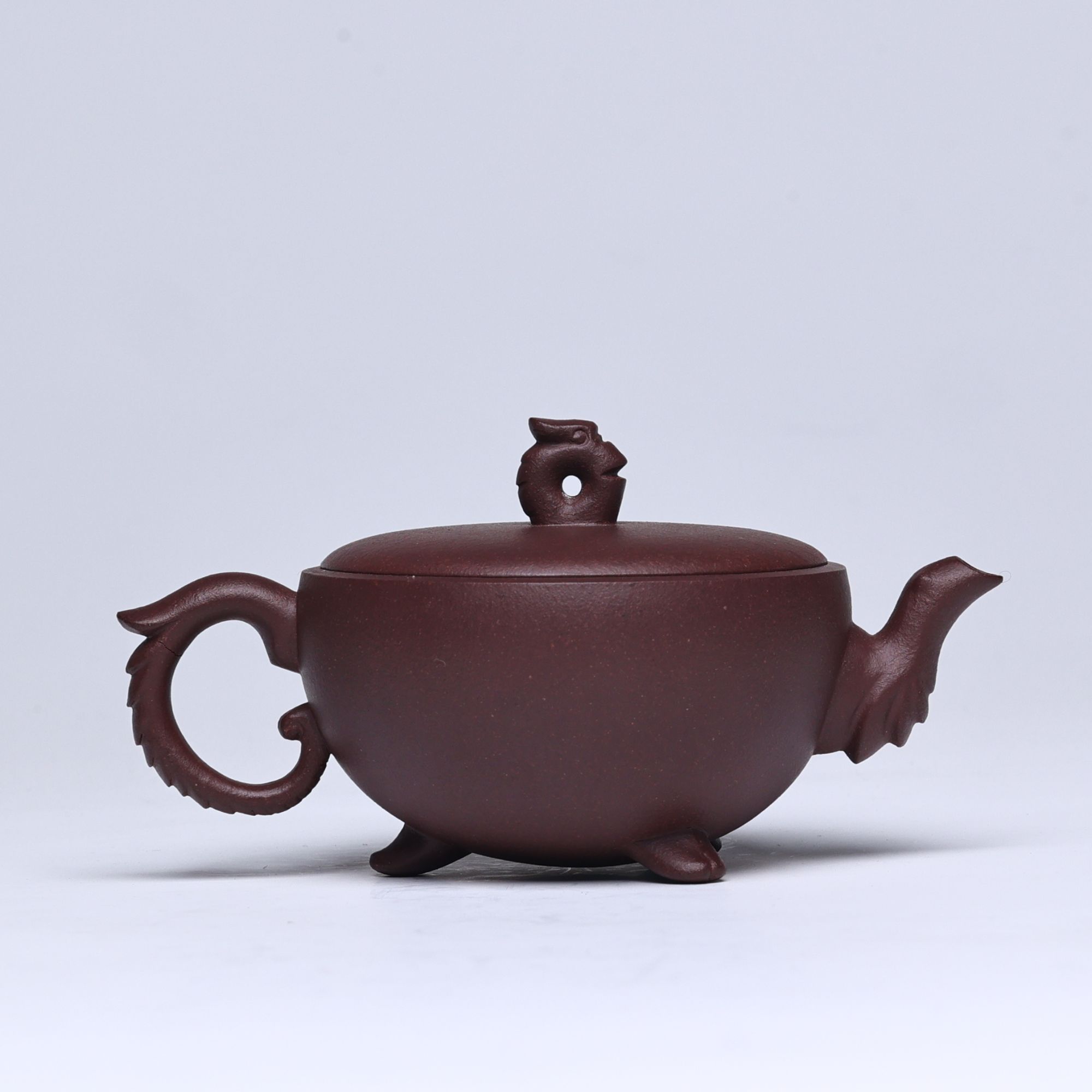 三川创新《玉猪龙》老壶紫砂壶原矿紫泥还原烧75cc茶具茶壶泡茶壶