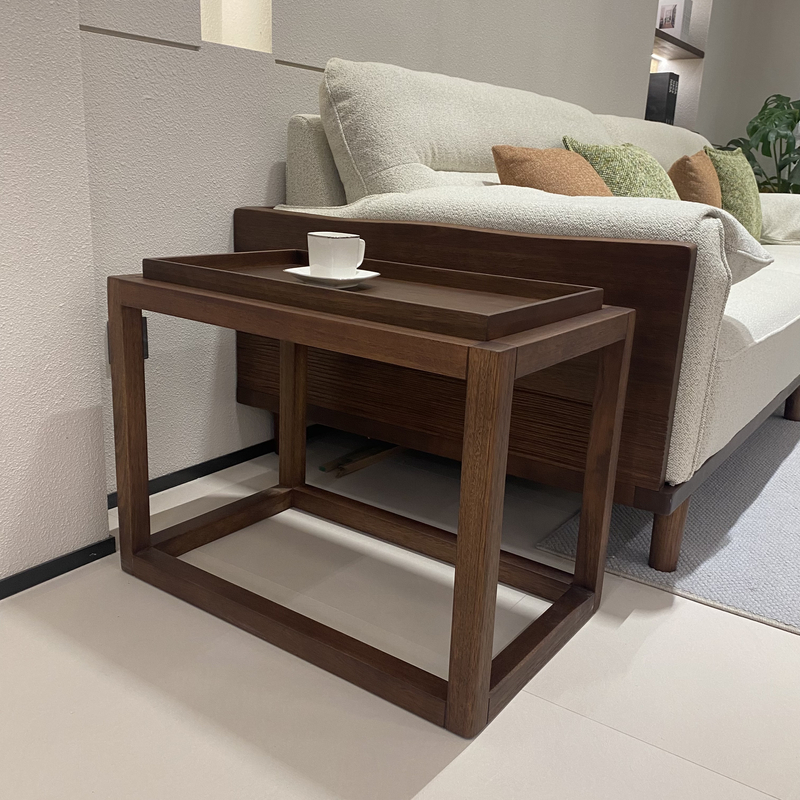 LDST7131A#实木角几胡桃木方几现代简约客厅全实木沙发茶几