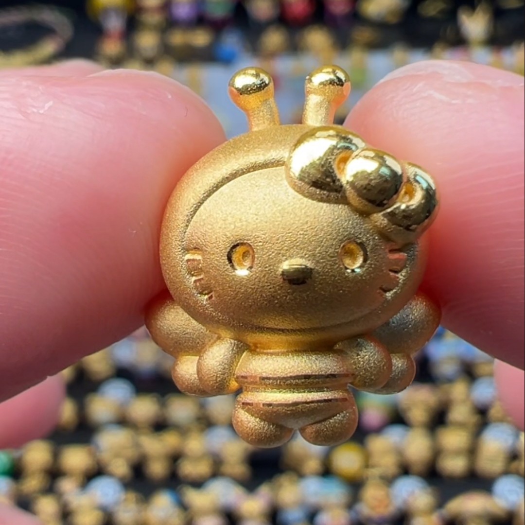 足金999黄金Hellokitty小蜜蜂KT
