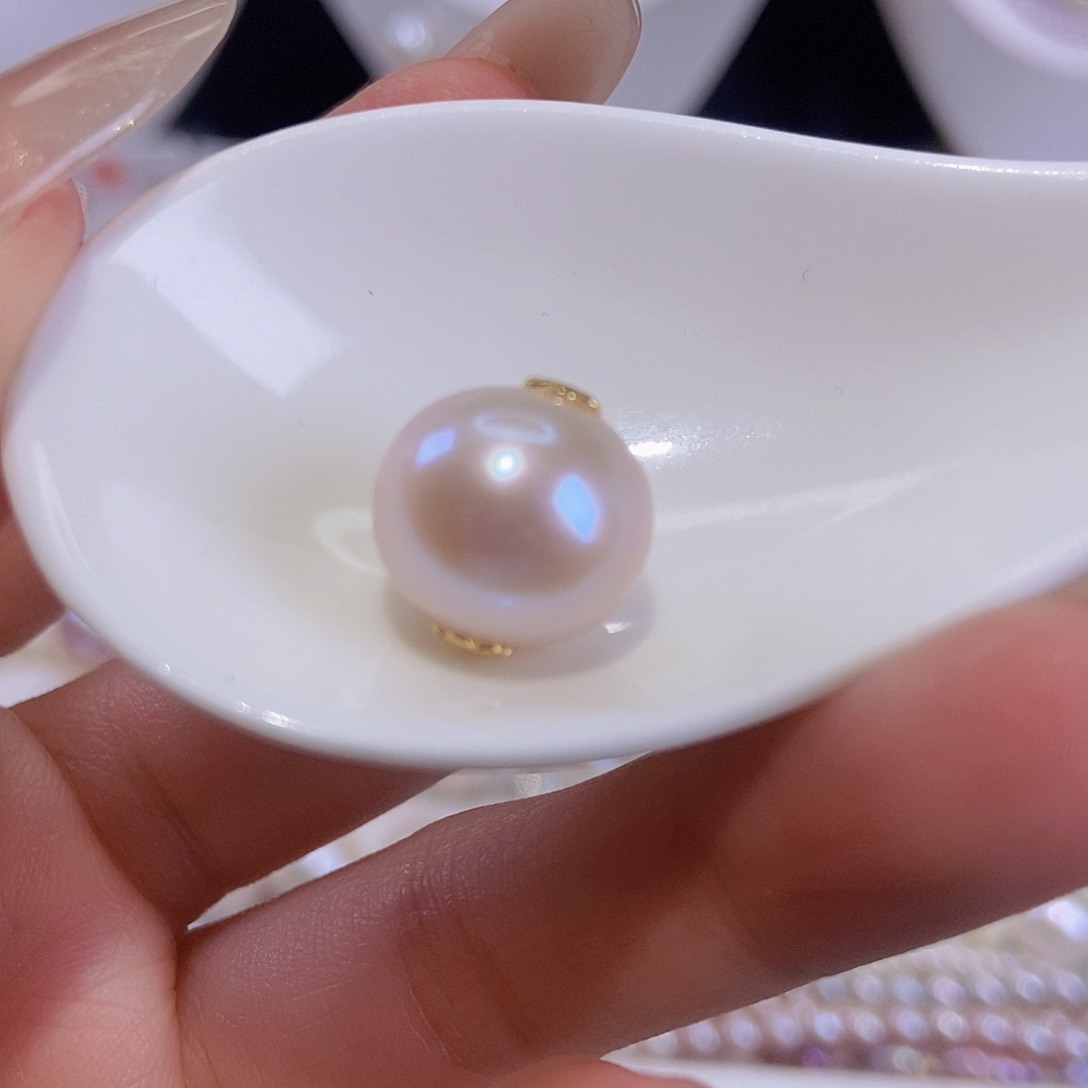 淡水珍珠银S925镶嵌颈饰