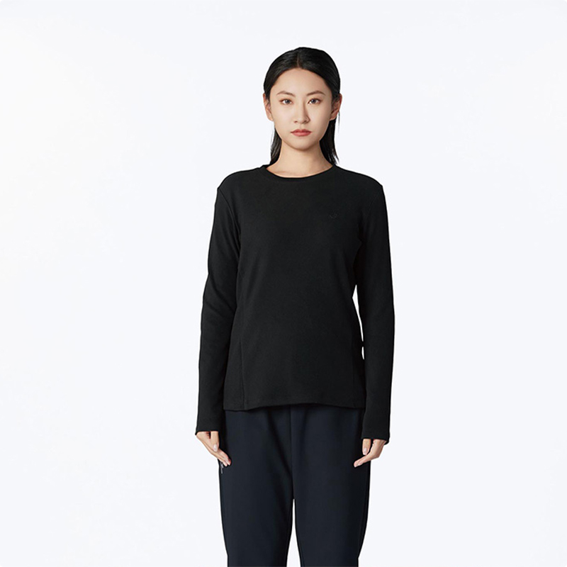 探拓 1535404  女款休闲运动弹力透气圆领长袖T恤