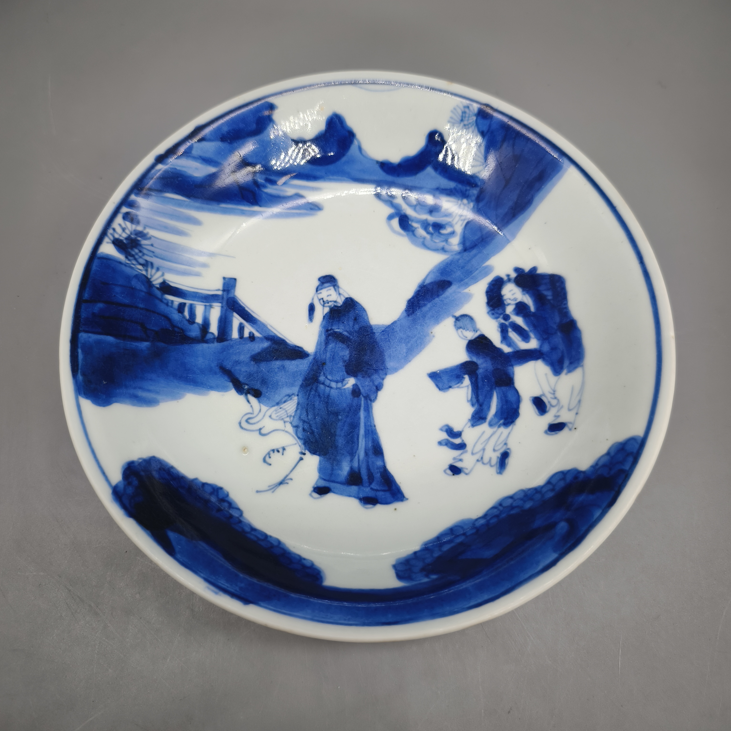 42502042*清早期青花人物故事纹盘/瓷器四/江苏省文物总店