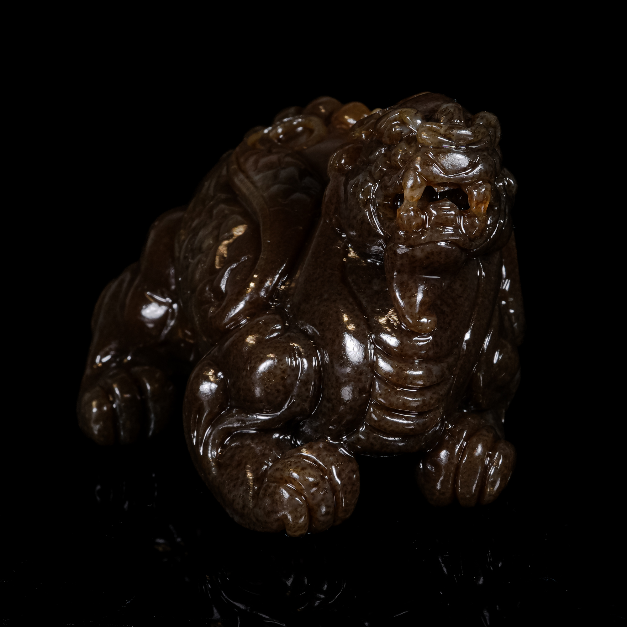 LOT.038和田玉瑞兽/H30