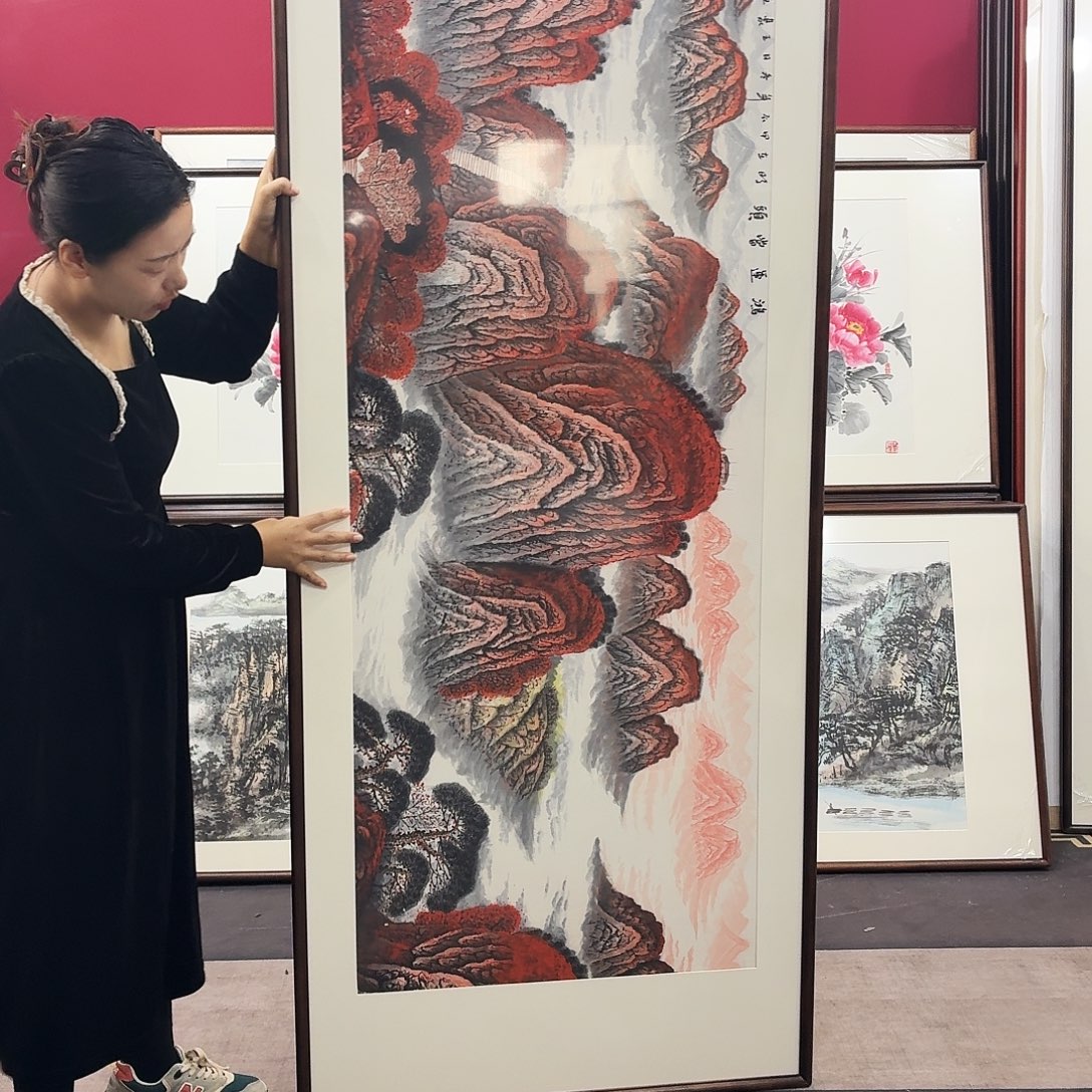 国画手绘作品210×80尺寸