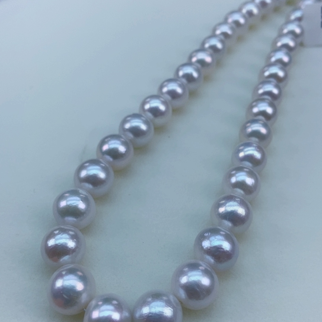 银S925镶嵌9/11极强冷光赛澳白超白亮淡水珍珠