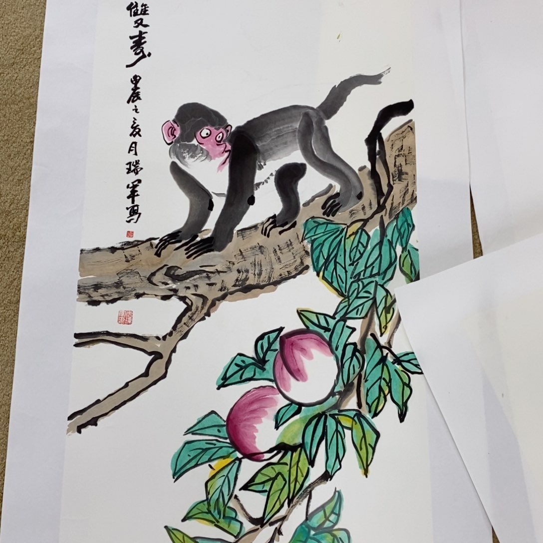 国画荣**活国画花鸟三尺武瑞军 琪