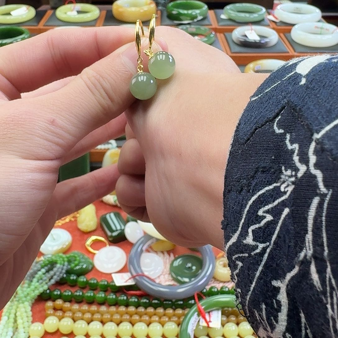 颈饰银S925镶嵌和田玉