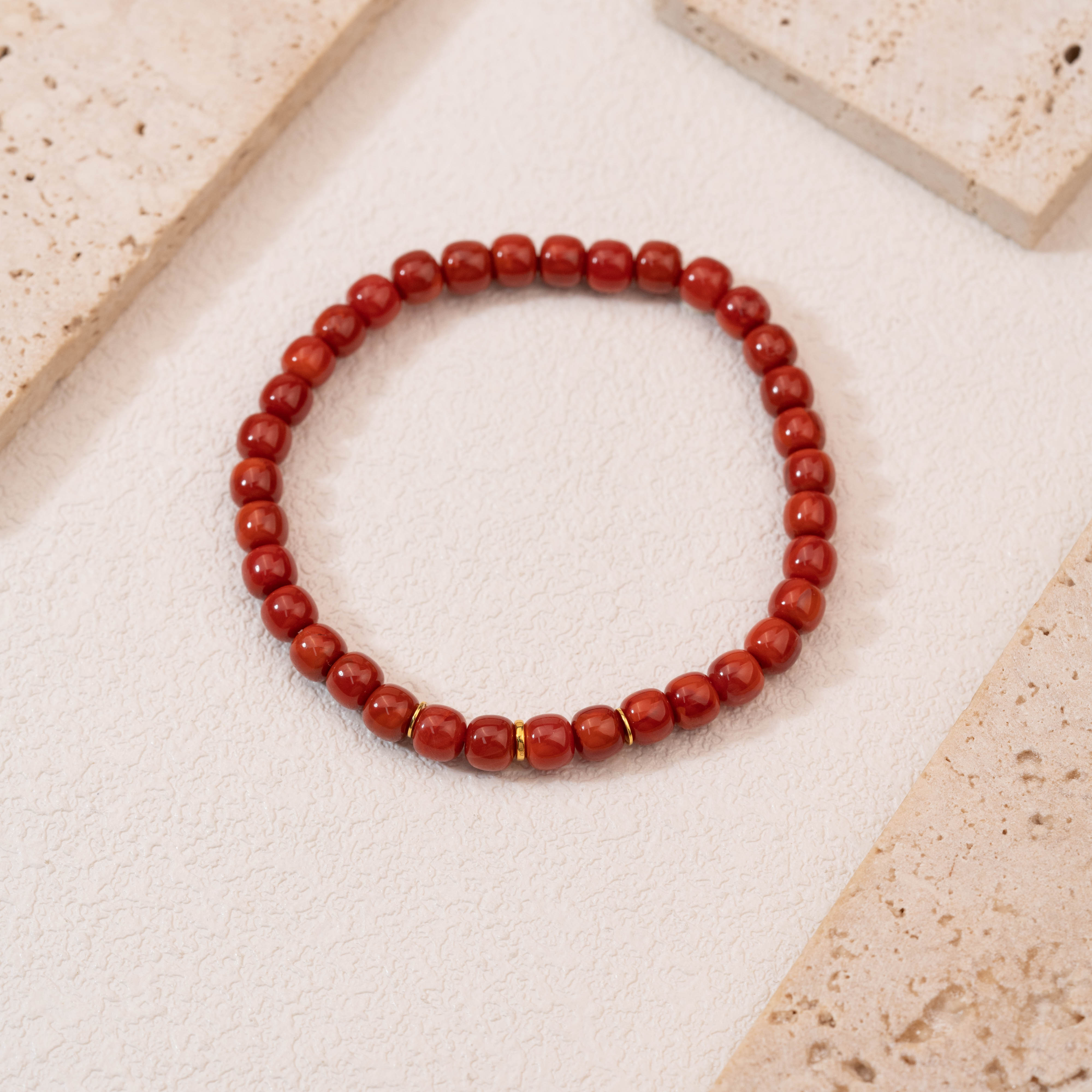 【富焰红云】南红手串18（天然珠宝多样性发其一）