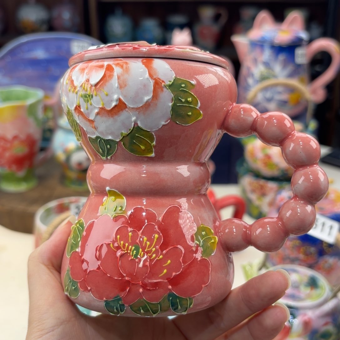 景德镇手绘高温釉下彩陶瓷茶具