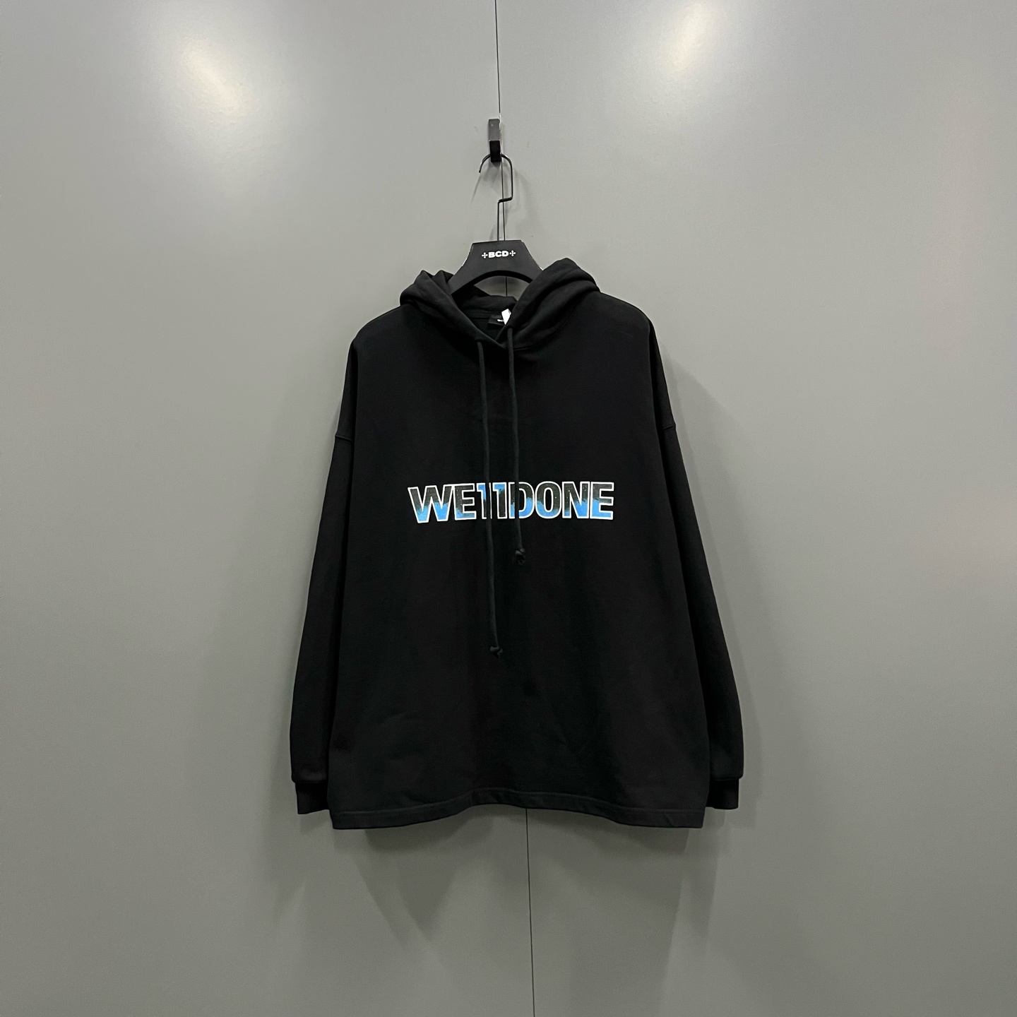 99新 WE11 DONE jp1230 黑色印花logo帽衫 S码 016923