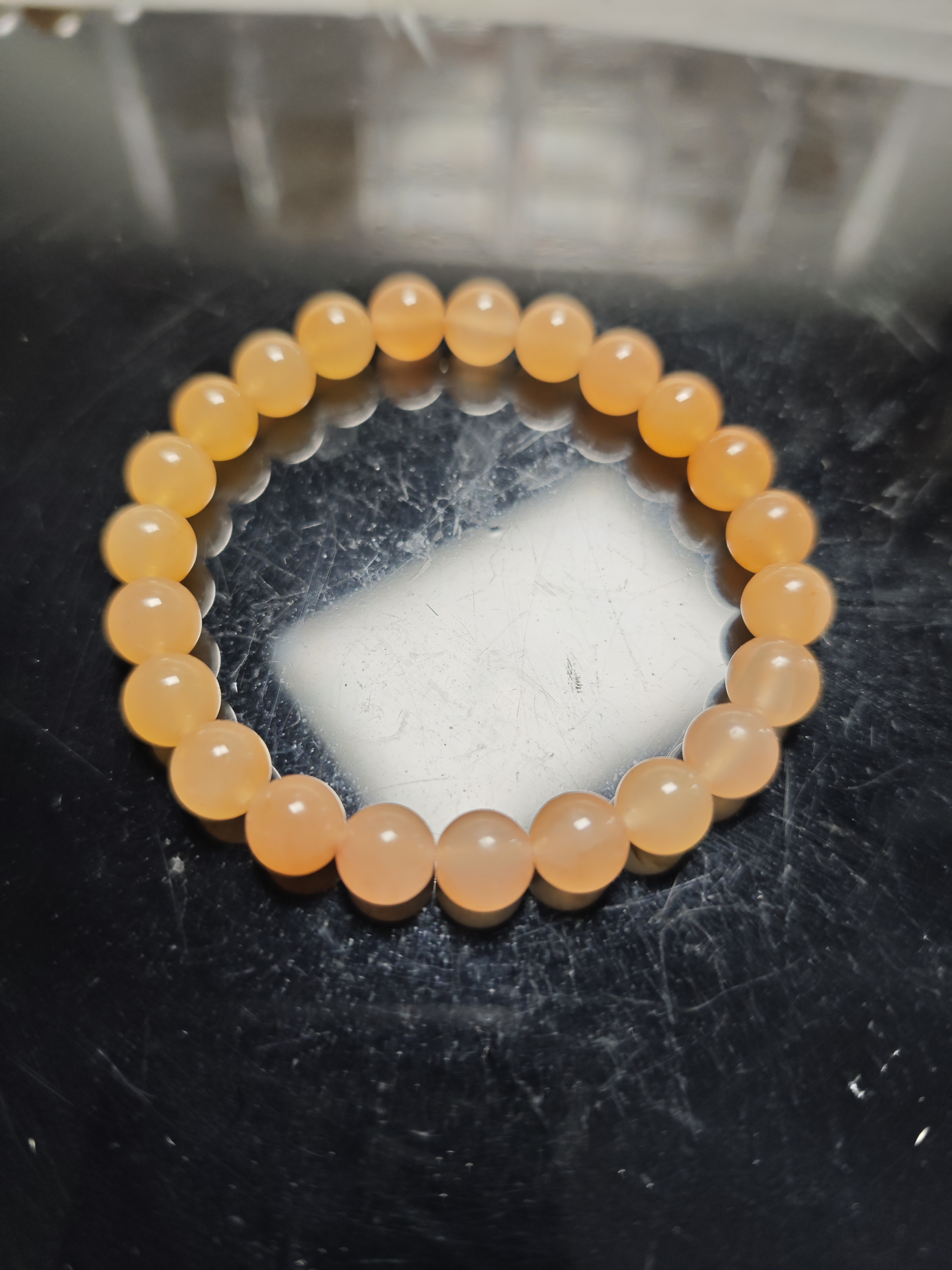 非金属仿水晶手链 江津玉卡0.82精工原矿红料女士手串