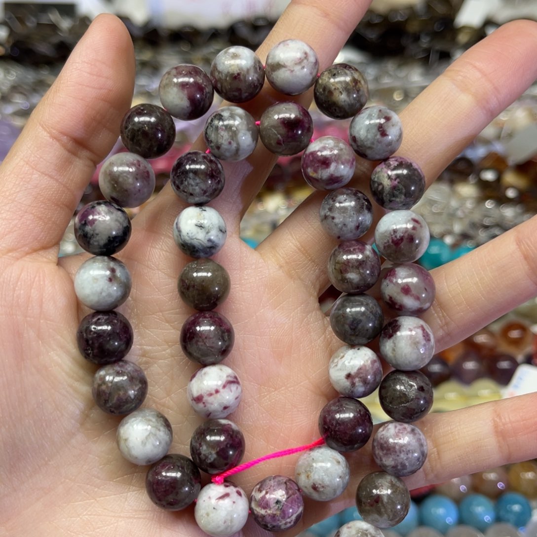 玛瑙/玉髓散珠天然梅花碧玺卡10➕长条38厘米