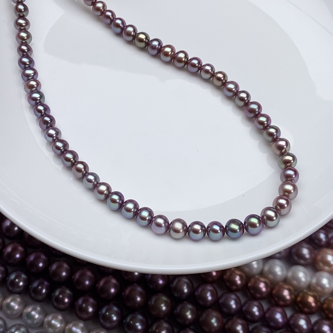 颈饰银S925镶嵌淡水珍珠