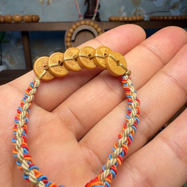 橄榄核手串/手链五帝钱