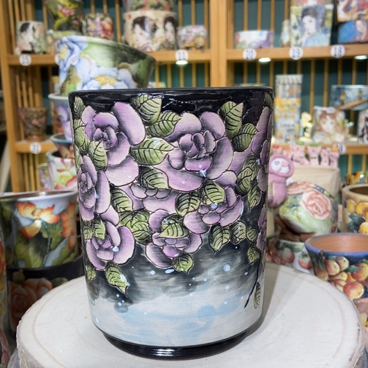 红陶景德镇艺术手绘作品